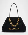Balmain 1945 Soft Tote Bag In Terry Cloth