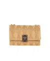 Balmain 1945 Woven-wicker Shoulder Bag In Nude