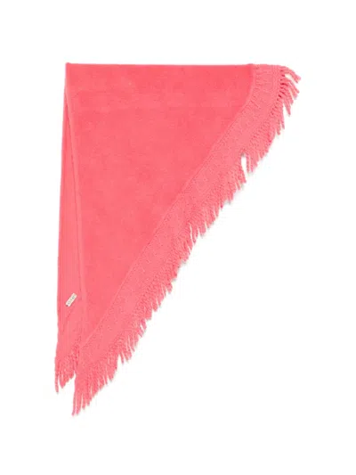 Pre-owned Balmain 1980s Fringed Scarf In Pink
