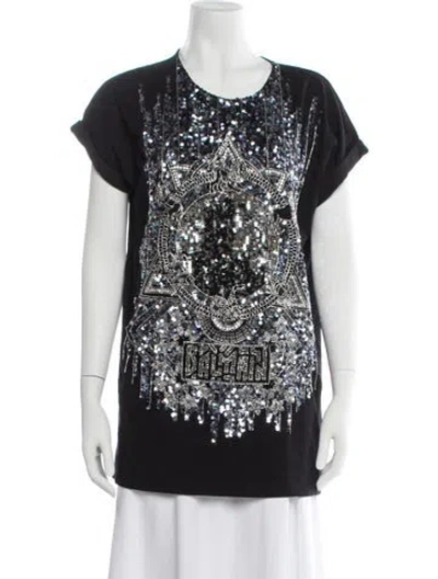 Pre-owned Balmain 2010's Graphic Print T-shirt In Black