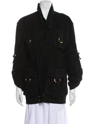 Pre-owned Balmain 2010's Lambskin Utility Jacket In Black