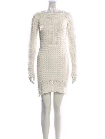 Pre-owned Balmain 2010's Mini Dress In White