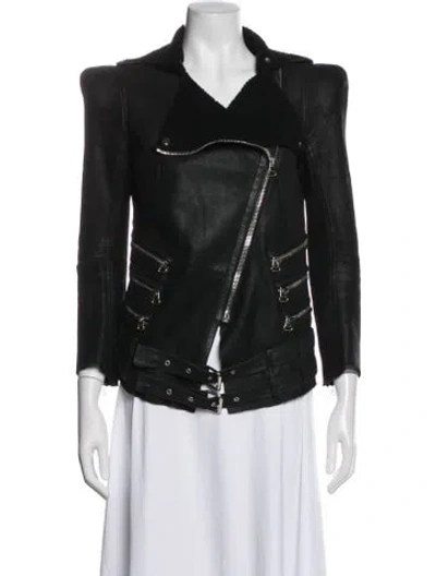 Pre-owned Balmain 2010's Shearling In Black