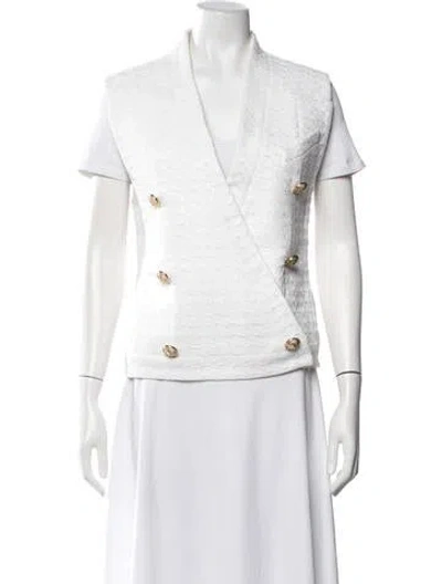 Pre-owned Balmain 2010's Tweed Pattern Blazer In Neutrals