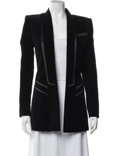 Pre-owned Balmain 2010's Velvet Blazer In Black