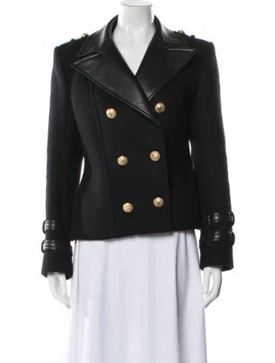 Pre-owned Balmain 2010 Virgin Wool Jacket In Black