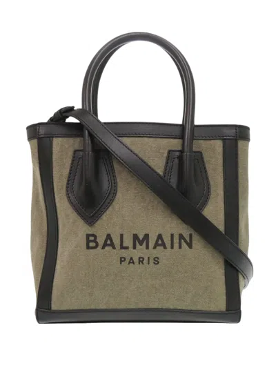 Pre-owned Balmain 2010-2026 Canvas B Army 24 Shopping Satchel In Brown