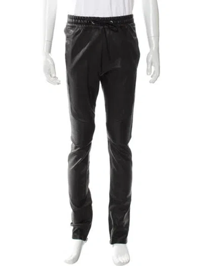 Pre-owned Balmain 2014 Moto Pants In Black