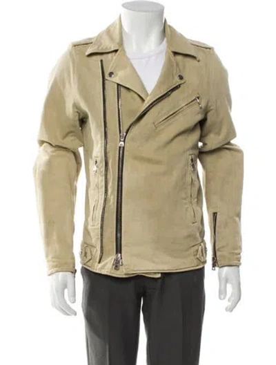 Pre-owned Balmain 2015 Moto Jacket In Neutral