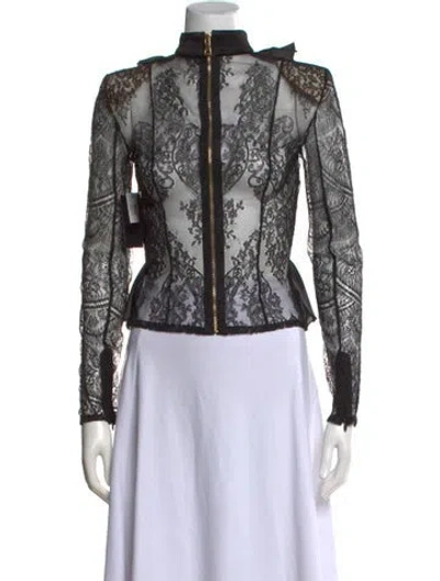 Pre-owned Balmain 2016 Lace Top W/ Tags In Black