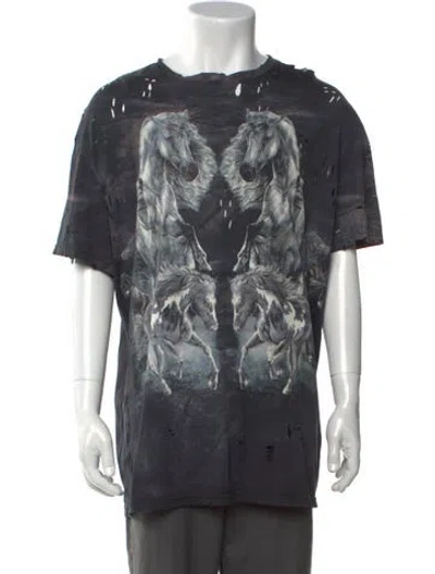 Pre-owned Balmain 2018 Graphic Print T-shirt In Grey