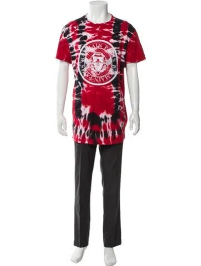 Pre-owned Balmain 2018 Printed T-shirt In Red