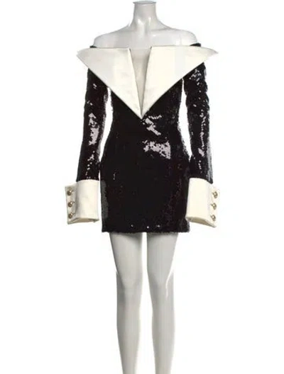 Pre-owned Balmain 2019 Mini Dress W/tags In Black