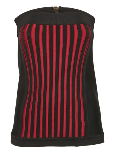 Pre-owned Balmain 2024 Strapless Top In Black