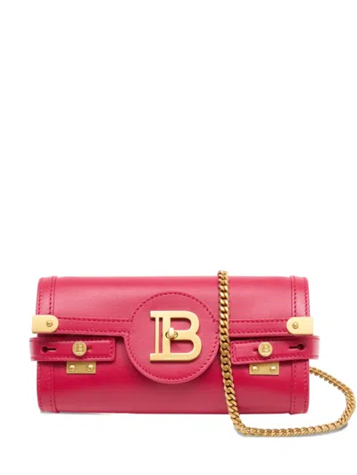 Balmain B Buzz 23 Chain Strap Clutch Bag In Red
