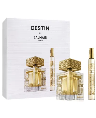 Balmain 2-piece Destin De  Eau De Parfum Travel Set In Transparent