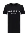 Balmain Organic Cotton T-shirt In Eab Noir Blanc