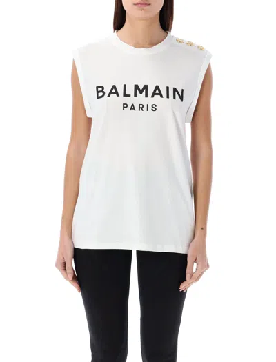 Balmain 3-button Tank Top In Multicolor
