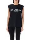 Balmain 3-button Tank Top In Black