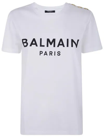 Balmain 3 Buttons Printed T-shirt