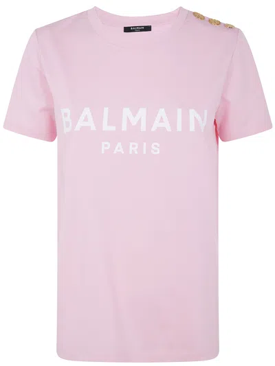 BALMAIN BALMAIN 3 BUTTONS  PRINTED T-SHIRT