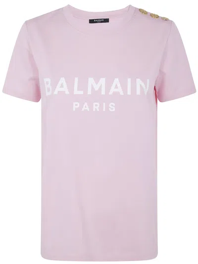 Balmain 3 Buttons Printed T-shirt Clothing