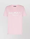 Balmain 3 Buttons Printed T-shirt In Pink