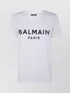 Balmain Flocked Paris T-shirt In White