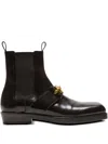 Balmain 35mm Chain-embellished Chelsea Boots In Black