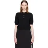 Balmain ブラック 3-button ウール ポロシャツ In Black