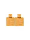 Balmain Pb-monogram Engraved Stud Earrings In Gold