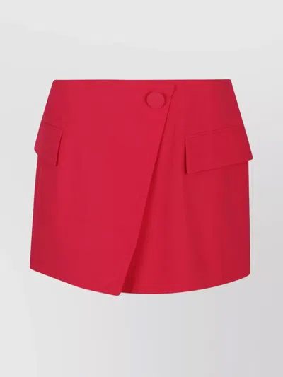 BALMAIN 4 POCHES JUPE COURTE ASYMETRIQUE EN CRÊPE