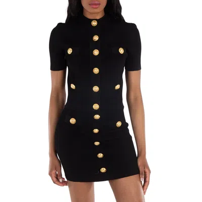 Balmain 4-pocket Knitted Cardigan In Black