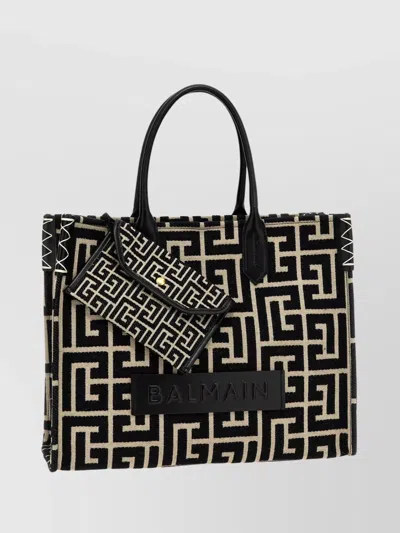 Balmain '42 Geometric' Tote Bag In Black