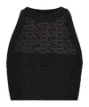 Balmain Pb Labyrinth Knit Top In Black