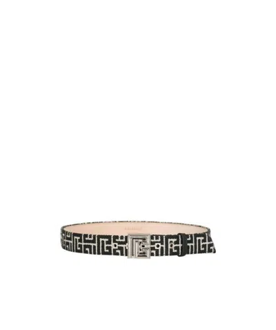 Balmain 4g Logo-buckle Belt In Black