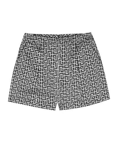 Balmain 4g-print Deck Shorts In Black
