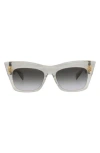 Balmain 55mm Cat Eye Sunglasses In Gray