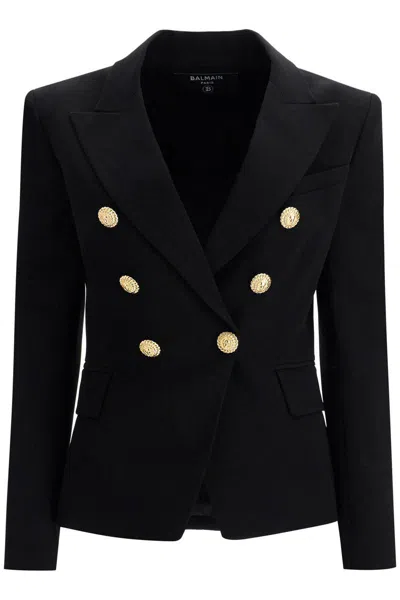 Balmain "6-button Grain De Poudre Jacket In Black