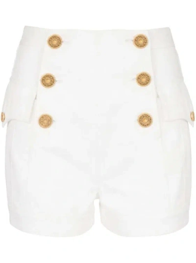 BALMAIN 6-BUTTON DENIM SHORTS