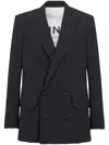 Balmain 6-button Double-breasted Blazer In Black