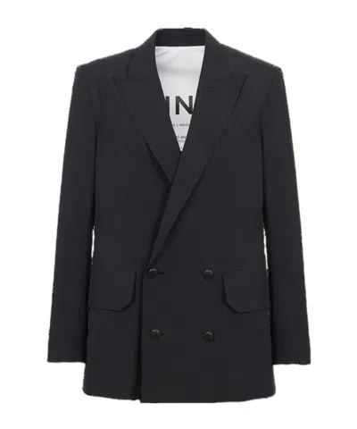 Balmain 6-button Double-breasted Blazer In Black