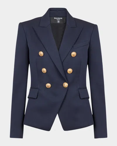 Balmain 6-button Fitted Wool Jacket
