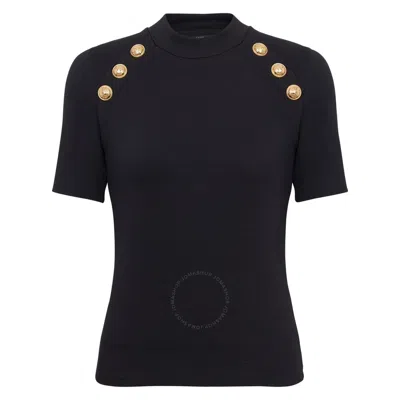 BALMAIN BALMAIN 6-BUTTON RAGLAN-SLEEVE T-SHIRT