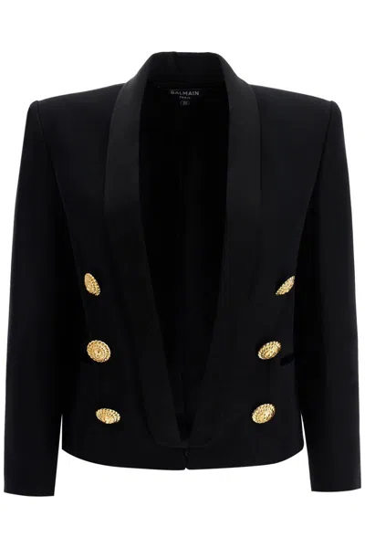 Balmain "6-button Spencer Jacket" In Black