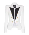 Balmain 6-button Two-tone Jacket In White