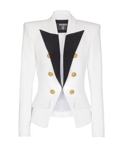 BALMAIN 6-BUTTON TWO-TONE JACKET