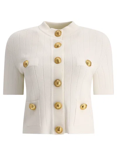 Balmain 6-buttons Cardigan Knitwear White