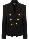 Balmain Button Opening And Closing Suit Jacket In Black