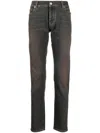 Balmain 6 Pkt Slim Dirty Blue Pants In Gray